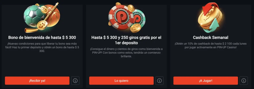 Pin-Up Casino Bonos